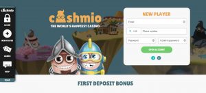 Cashmio Casino Homepage