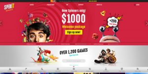 Spinit Casino Homepage